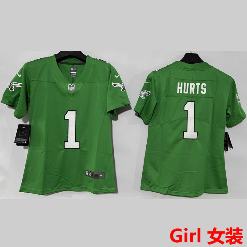 HURTS #1 Philadelphia Eagles Girl NFL Jersey