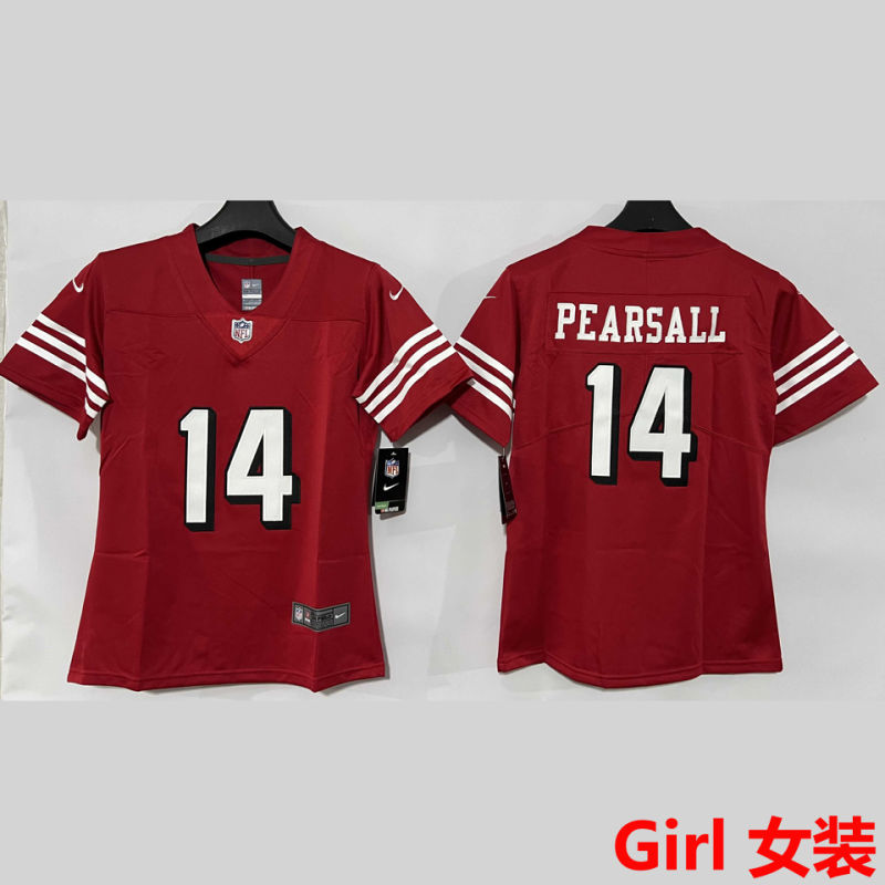 PEARSALL #14 San Francisco 49ers Girl NFL Jersey #49