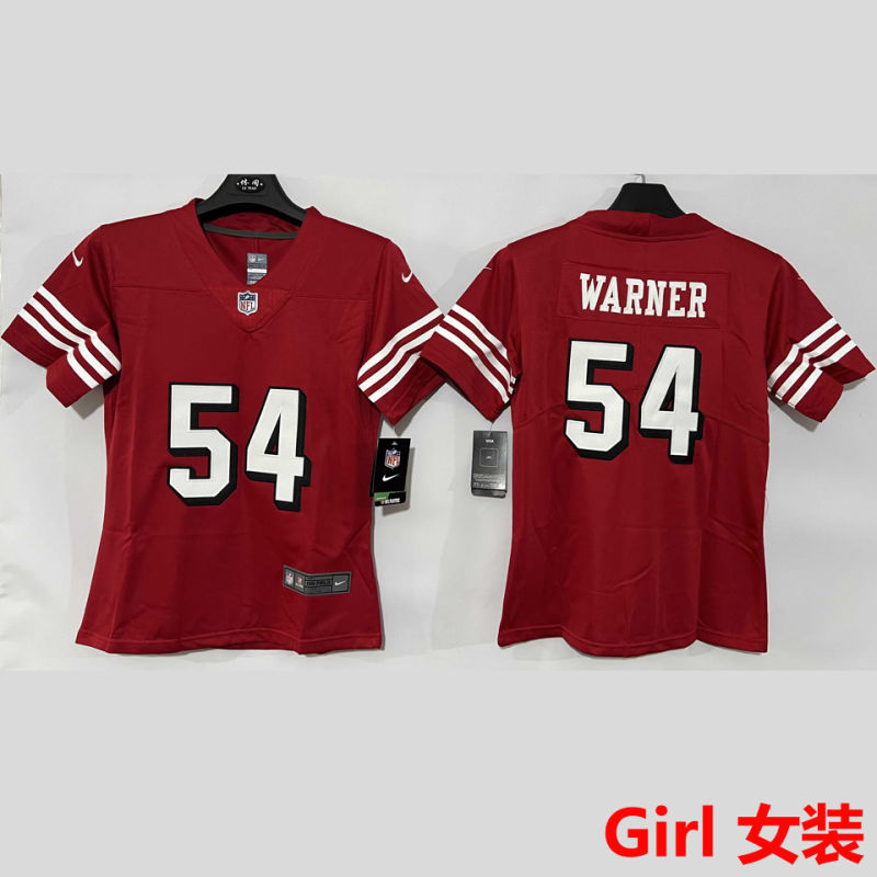 WARNER #54 San Francisco 49ers Girl NFL Jersey #49