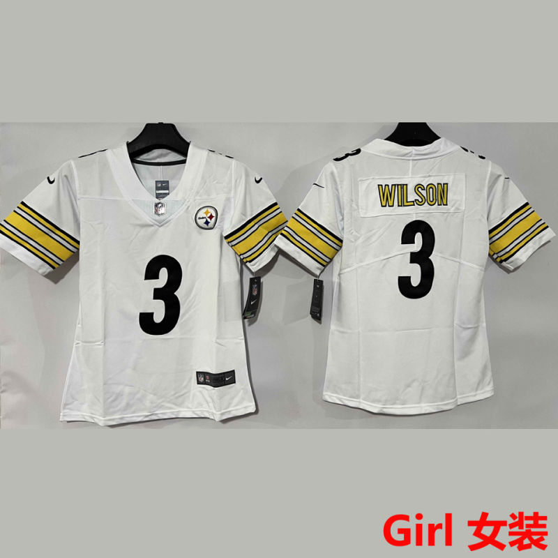 WILSON #3 Pittsburgh Steelers Girl NFL Jersey