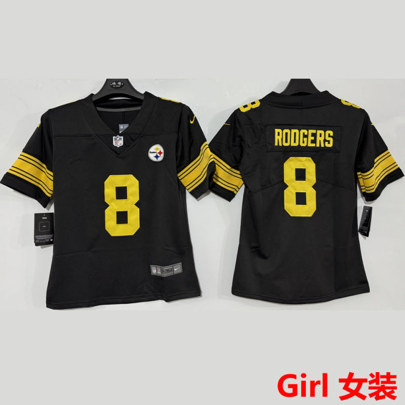 RODGERS #8 Pittsburgh Steelers Girl NFL Jersey