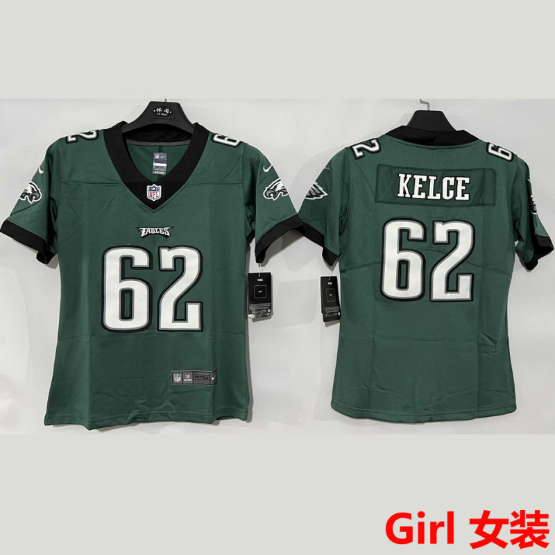 KELCE #62 Philadelphia Eagles Girl NFL Jersey
