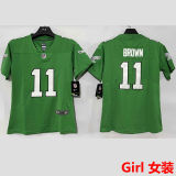 BROWN #11 Philadelphia Eagles Girl NFL Jersey 老鹰