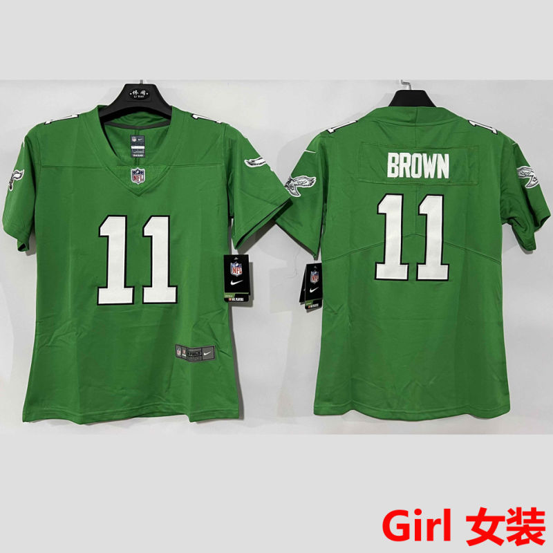 BROWN #11 Philadelphia Eagles Girl NFL Jersey