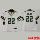 GOLDEN #22 Green Bay Packers Girl NFL Jersey 包装工