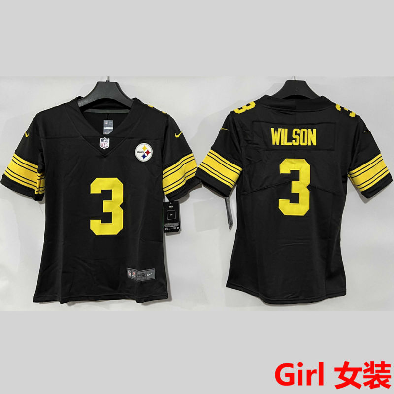 WILSON #3 Pittsburgh Steelers Girl NFL Jersey