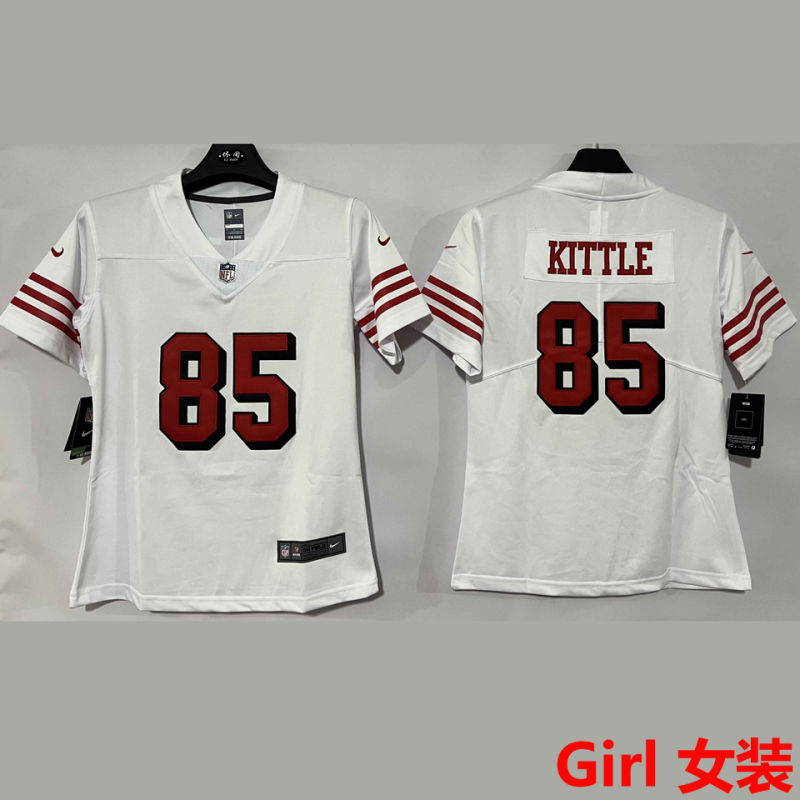 KITTLE #85 San Francisco 49ers Girl NFL Jersey #49
