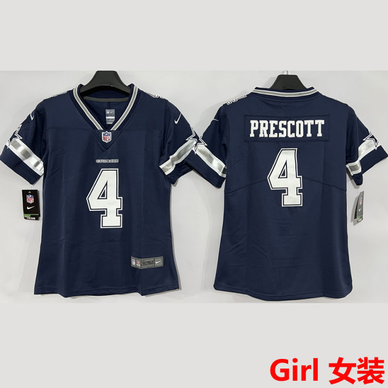 PRESCOTT #4 Dallas Cowboys Girl NFL Jersey