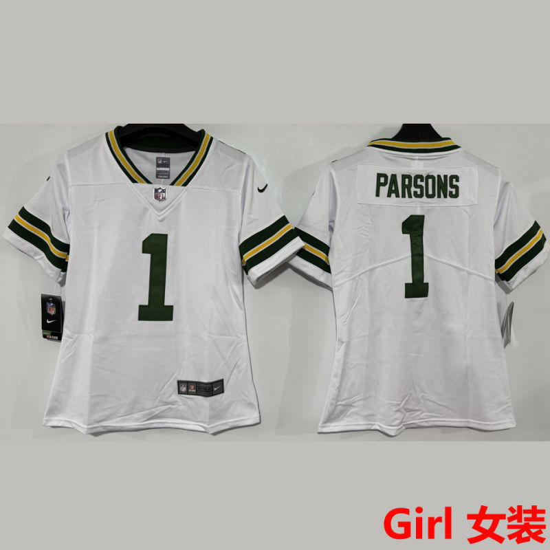 PARSONS #1 Green Bay Packers Girl NFL Jersey