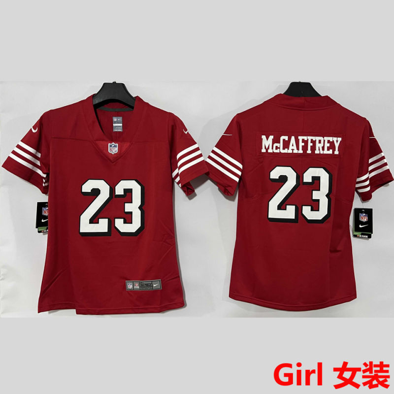 McCAFFREY #23 San Francisco 49ers Girl NFL Jersey #49