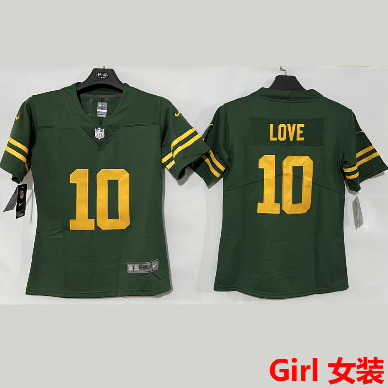 LOVE #10 Green Bay Packers Girl NFL Jersey