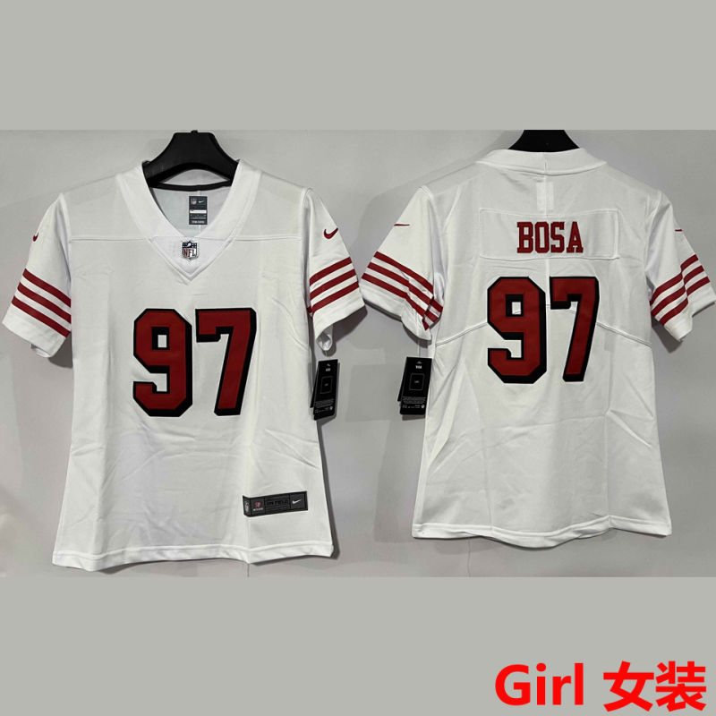 BOSA #97 San Francisco 49ers Girl NFL Jersey #49