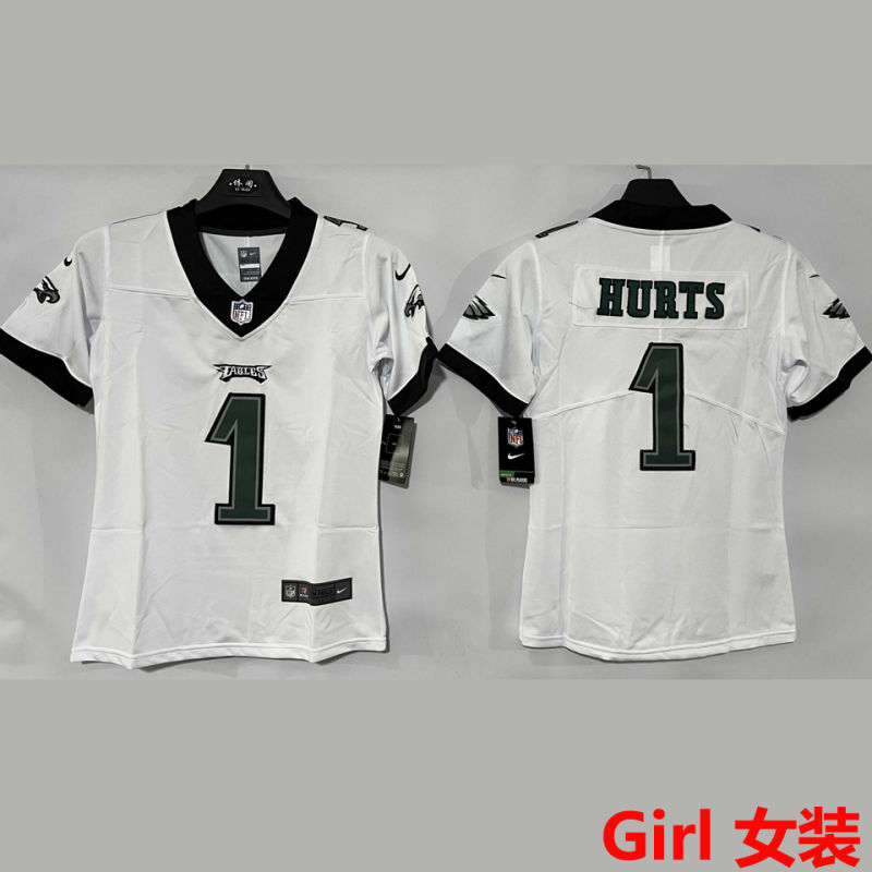 HURTS #1 Philadelphia Eagles Girl NFL Jersey