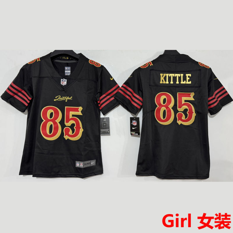 KITTLE #85 San Francisco 49ers Girl NFL Jersey #49