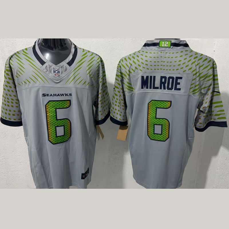 MILROE #6 Men's Seattle Seahawks NFL Jersey