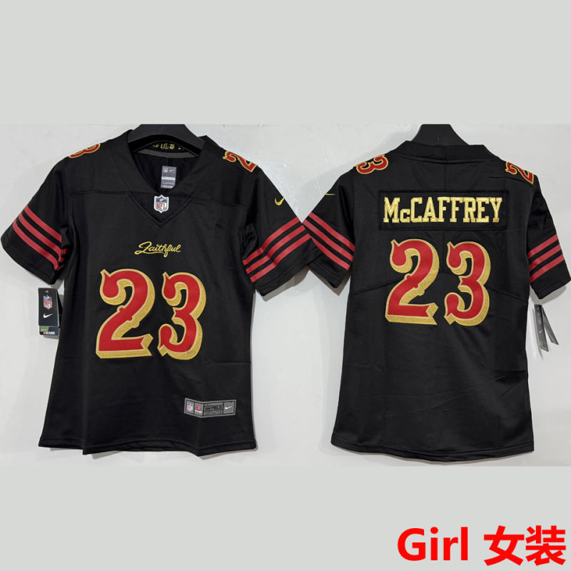 McCAFFREY #23 San Francisco 49ers Girl NFL Jersey #49