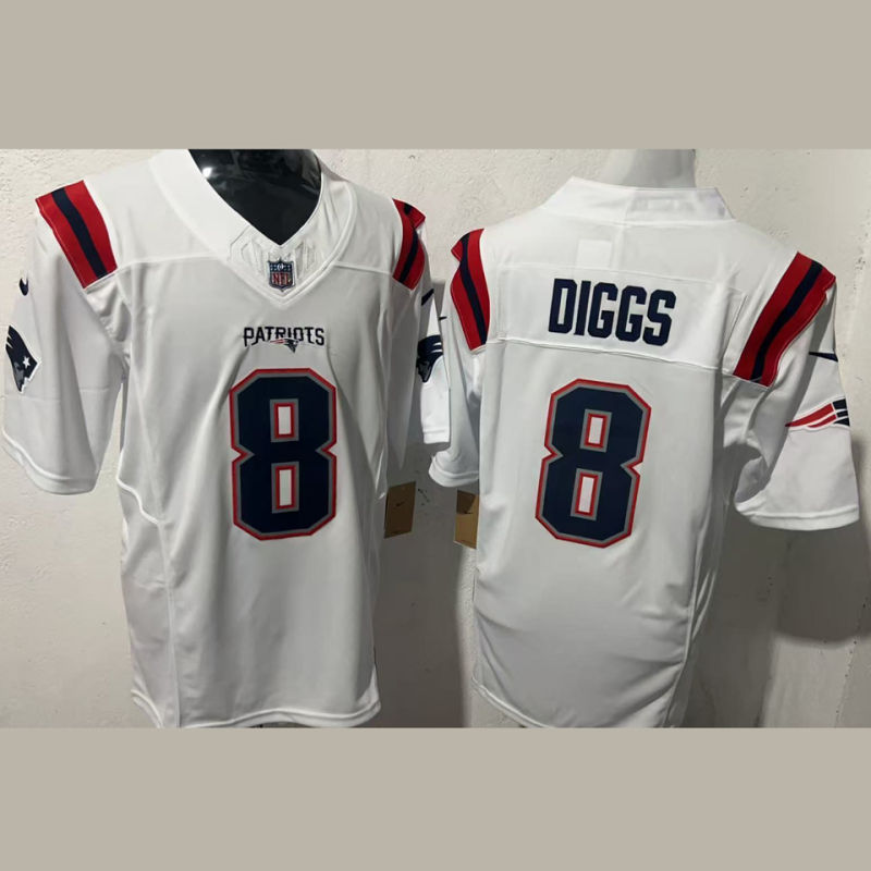 DIGGS #8 Men's New England Patriots NFL Jersey