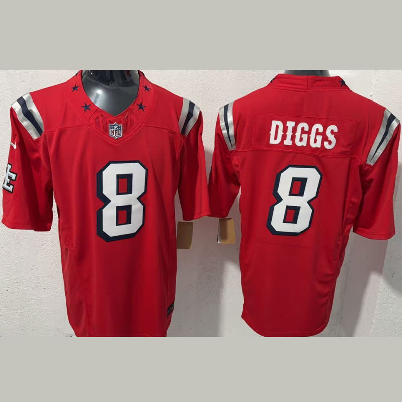 DIGGS #8 Men's New England Patriots NFL Jersey