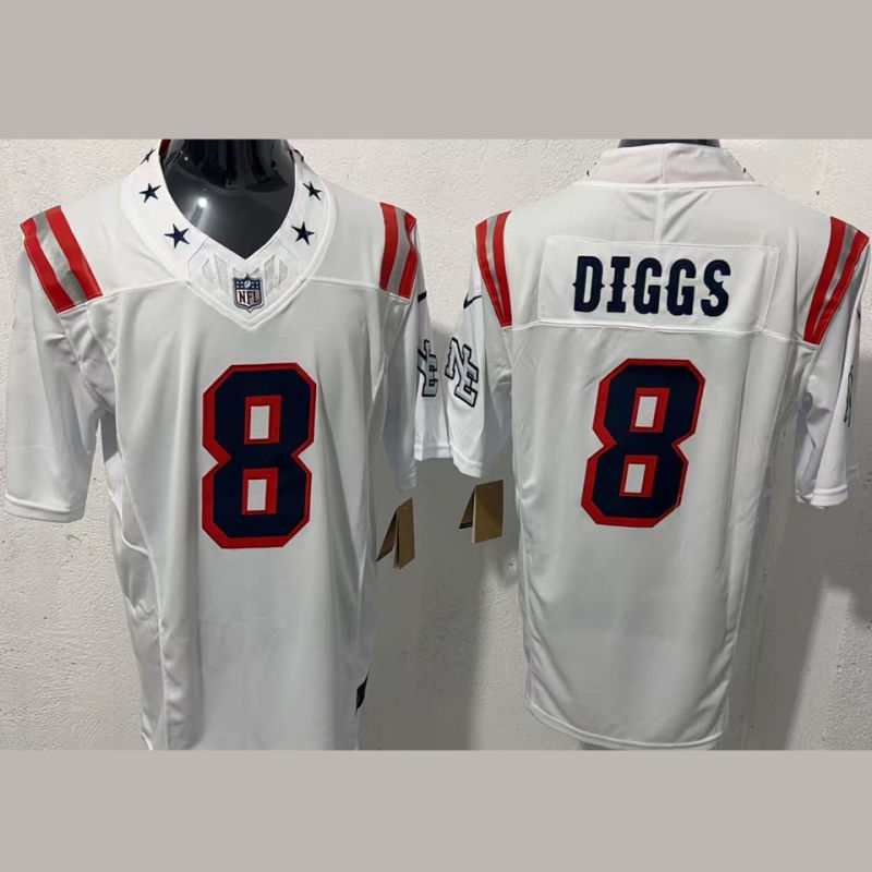 DIGGS #8 Men's New England Patriots NFL Jersey