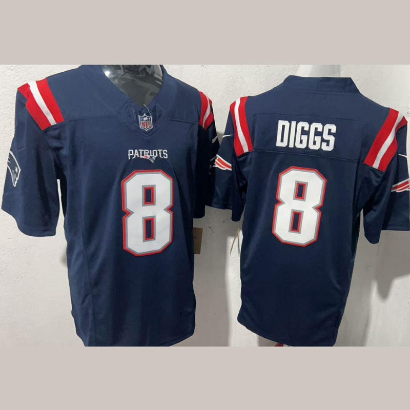 DIGGS #8 Men's New England Patriots NFL Jersey
