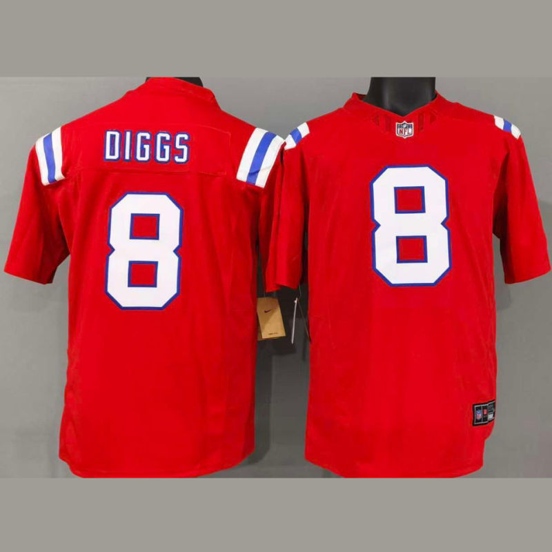 DIGGS #8 Men's New England Patriots NFL Jersey