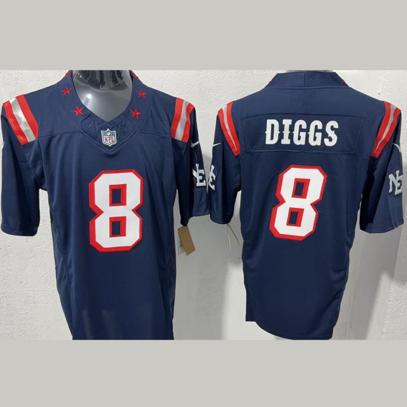 DIGGS #8 Men's New England Patriots NFL Jersey