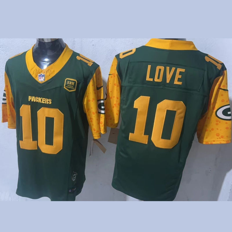 LOVE #10 Men's Green Bay Packers NFL Jersey