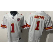 WORTHY #1 Men's Kansas City Chiefs NFL Jersey 酋长  (3代）