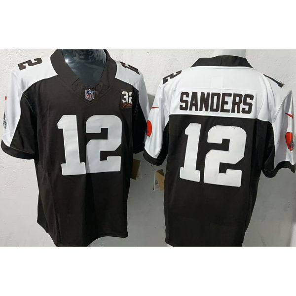 SANDERS #12 Men's Cleveland Browns NFL Jersey 布朗  (3代）