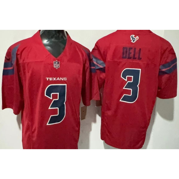 DELL #3 Men's Houston Texans NFL Jersey 德州人    (3代）