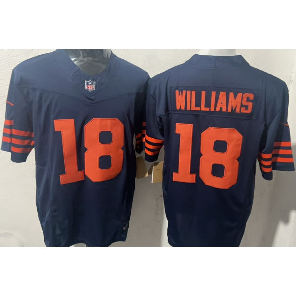 WILLIAMS #18 Men's Chicago Bears NFL Jersey 熊队    (3代）