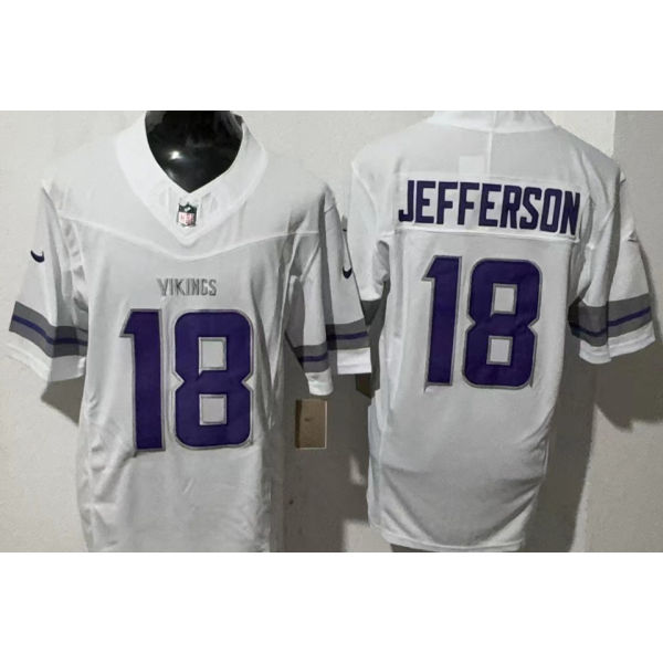 JEFFERSON #18 Men's Minnesota Vikings NFL Jersey 维京人    (3代）