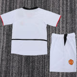 2002/2003 M Utd Away White Retro Kids Soccer Jersey