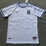 1998 Brazil White Retro Soccer Jersey