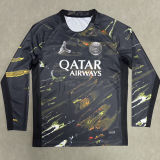 2026 PSG Dark Night Edition Black Fans Long Sleeve Soccer Jersey