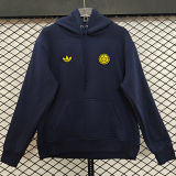 2026/27 Colombia Third Royal Blue Retro Style Hoody 小绣花 黄标 宝蓝色