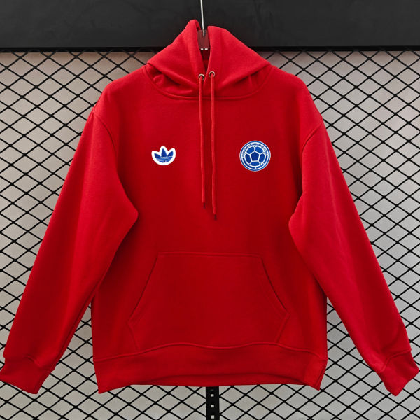 2026/27 Colombia Away Red Retro Style Hoody 小绣花 蓝标