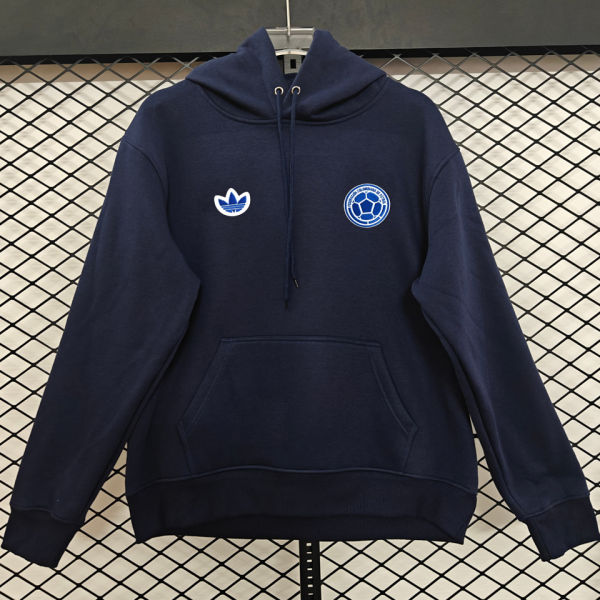 2026/27 Colombia Away Royal Blue Retro Style Hoody 小绣花 蓝标 宝蓝色