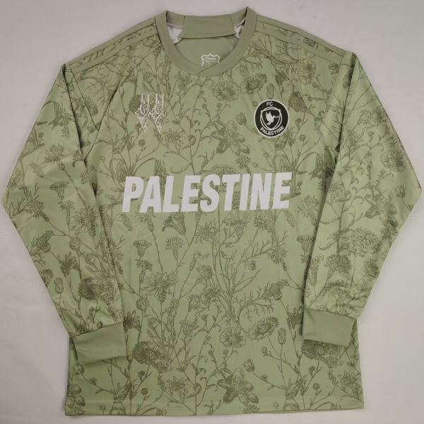2026 FC Palestine Long Sleeve Fans Soccer Jersey 英文