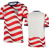 2026/27 USA  Home Fans Soccer Jersey 胸前实心红条