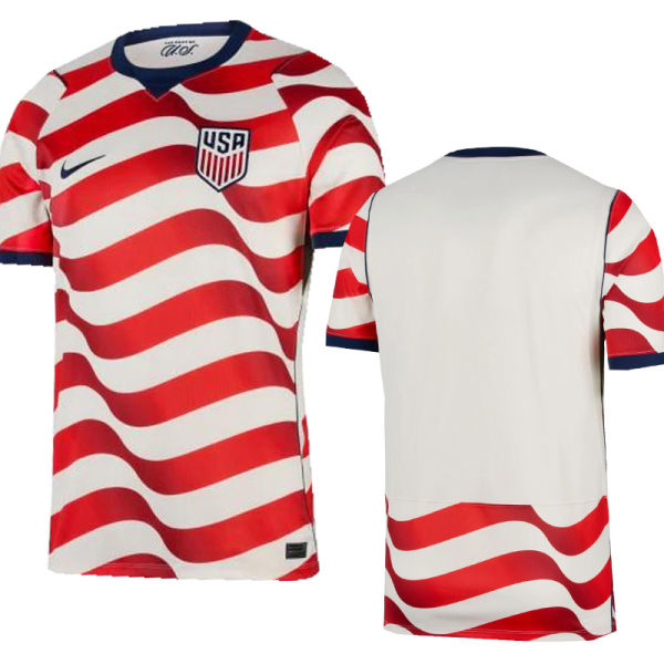 2026/27 USA  Home Fans Soccer Jersey 胸前实心红条