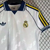 2026/27 RM Special Edition White Retro Style Fans Soccer Jersey 黄三边