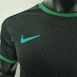 1998 Brazil Black Retro Player Version Soccer Jersey 球员版