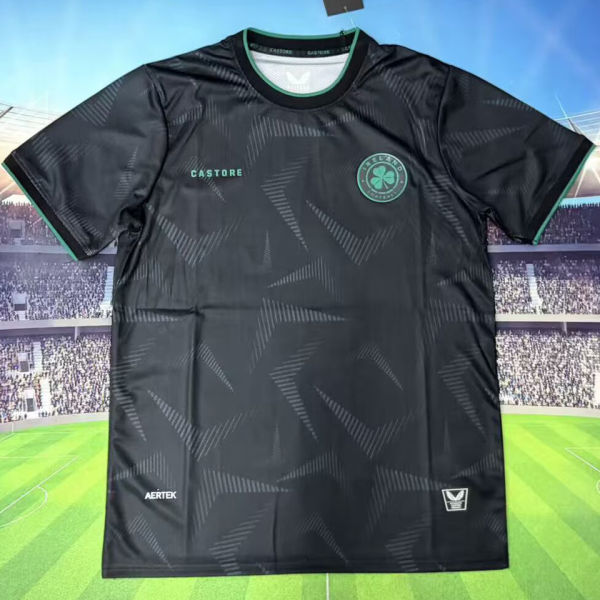 2026/27 Ireland Third Black Fans Soccer Jersey 胸前空白