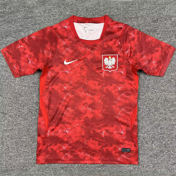 2026/27 Poland Away Red Fans Soccer Jersey