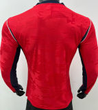 2026/27 England Away Red Player Version Long Sleeve Soccer Jersey