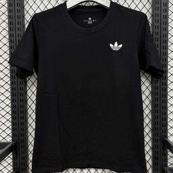 2026/27 AD Black Casual Pure Cotton T-Shirt  T290 三叶草