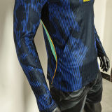 2026/27 Brazil Away Blue Player Version Long Sleeve Soccer Jersey