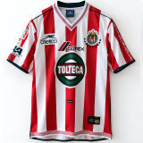 2001 Chivas Home Red White Retro Soccer Jersey
