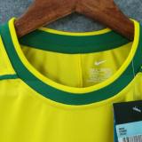 1998 Brazil Home Yellow Retro Women Soccer Jersey 女